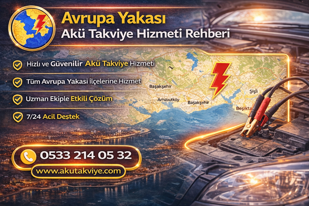 Avrupa Yakası’nda 7/24 mobil akü takviye hizmeti